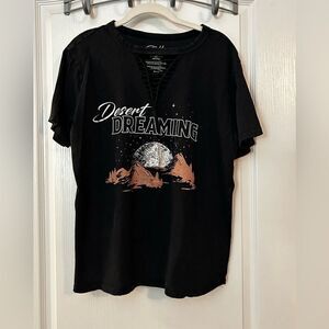 Cold Crush T-Shirt Desert Dreaming Acid Washed Mountains XL women’s